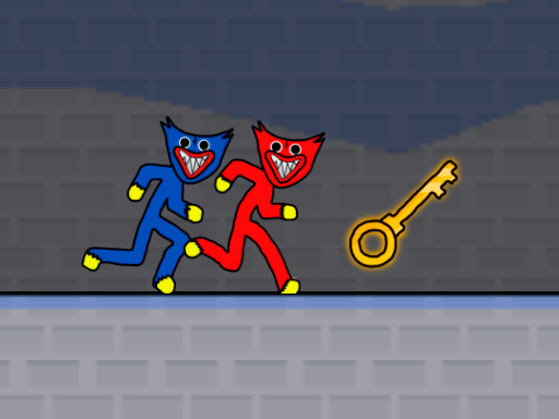 Strichmännchen-Huggy-Party-Duo